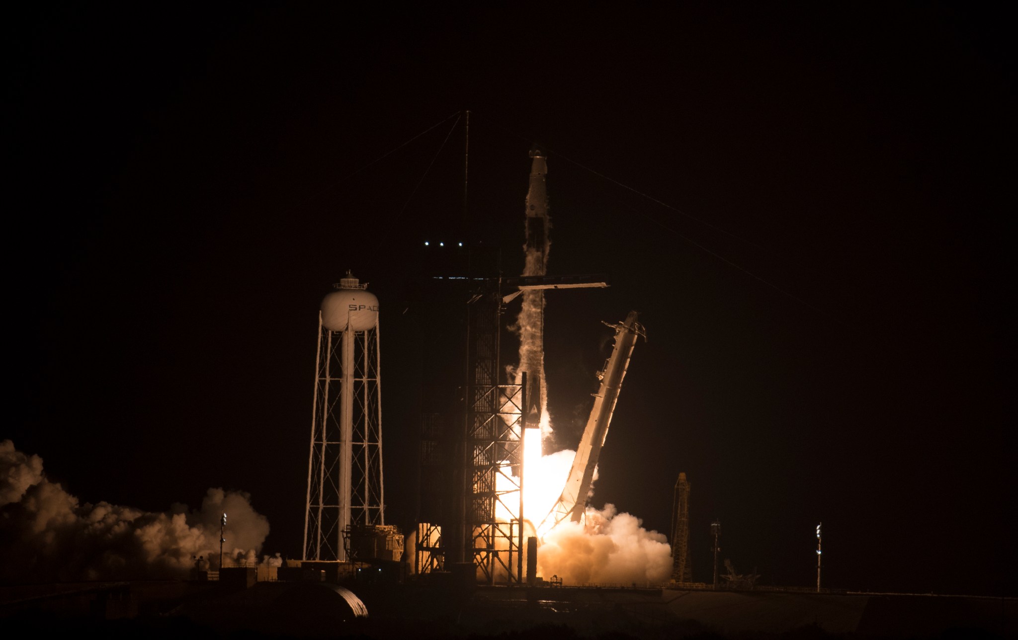 A SpaceX Falcon 9 rocket carrying the company's Crew Dragon spacecraft is launched on NASA’s SpaceX Crew-4 mission to the International Space Station Wednesday, April 27, 2022, at NASA’s Kennedy Space Center in Florida. 