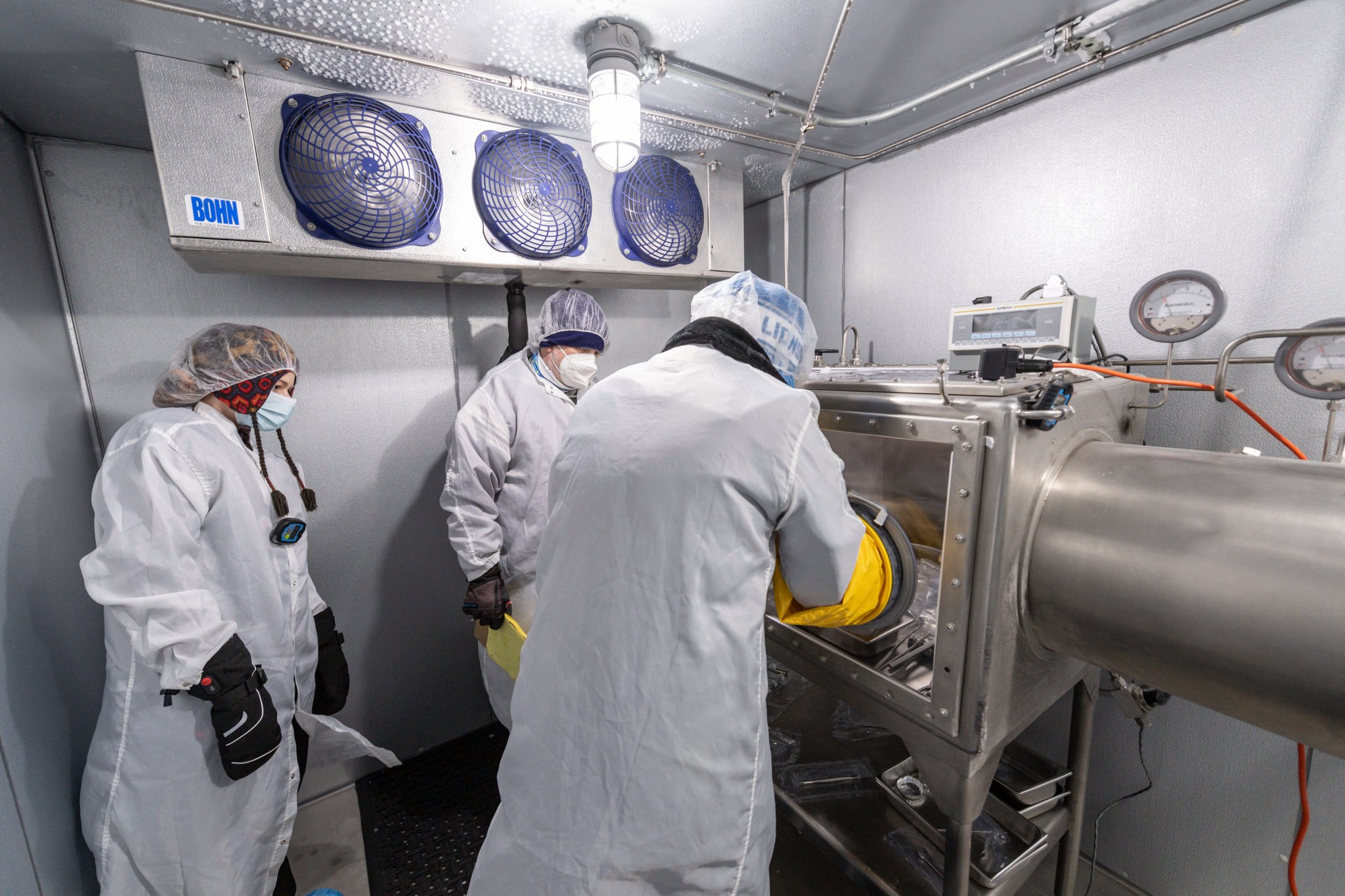 Scientists with Apollo 17 lunar sample