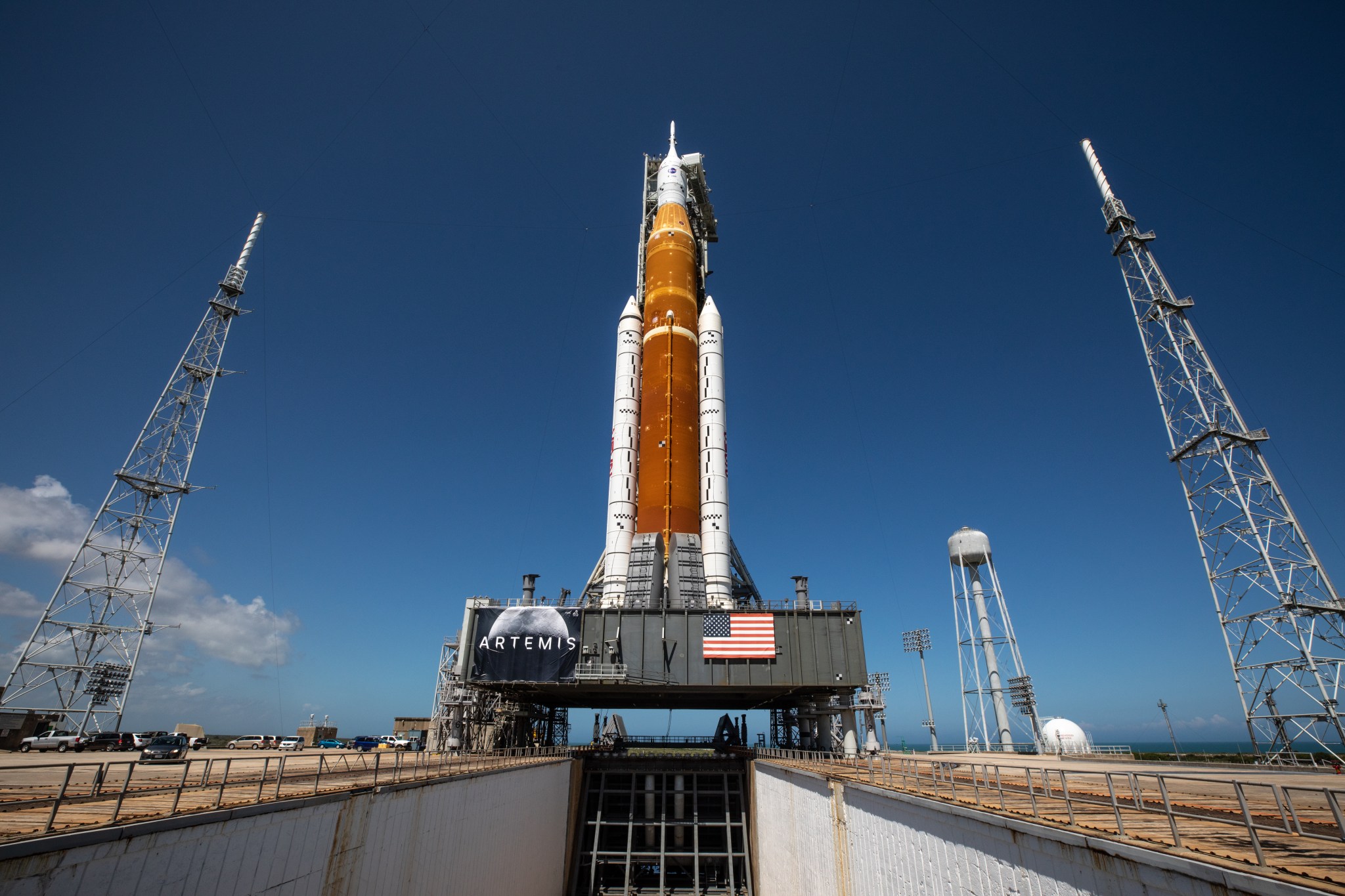 Lightning Towers Stand Tall at NASA Kennedy's Launch Pad 39B - NASA