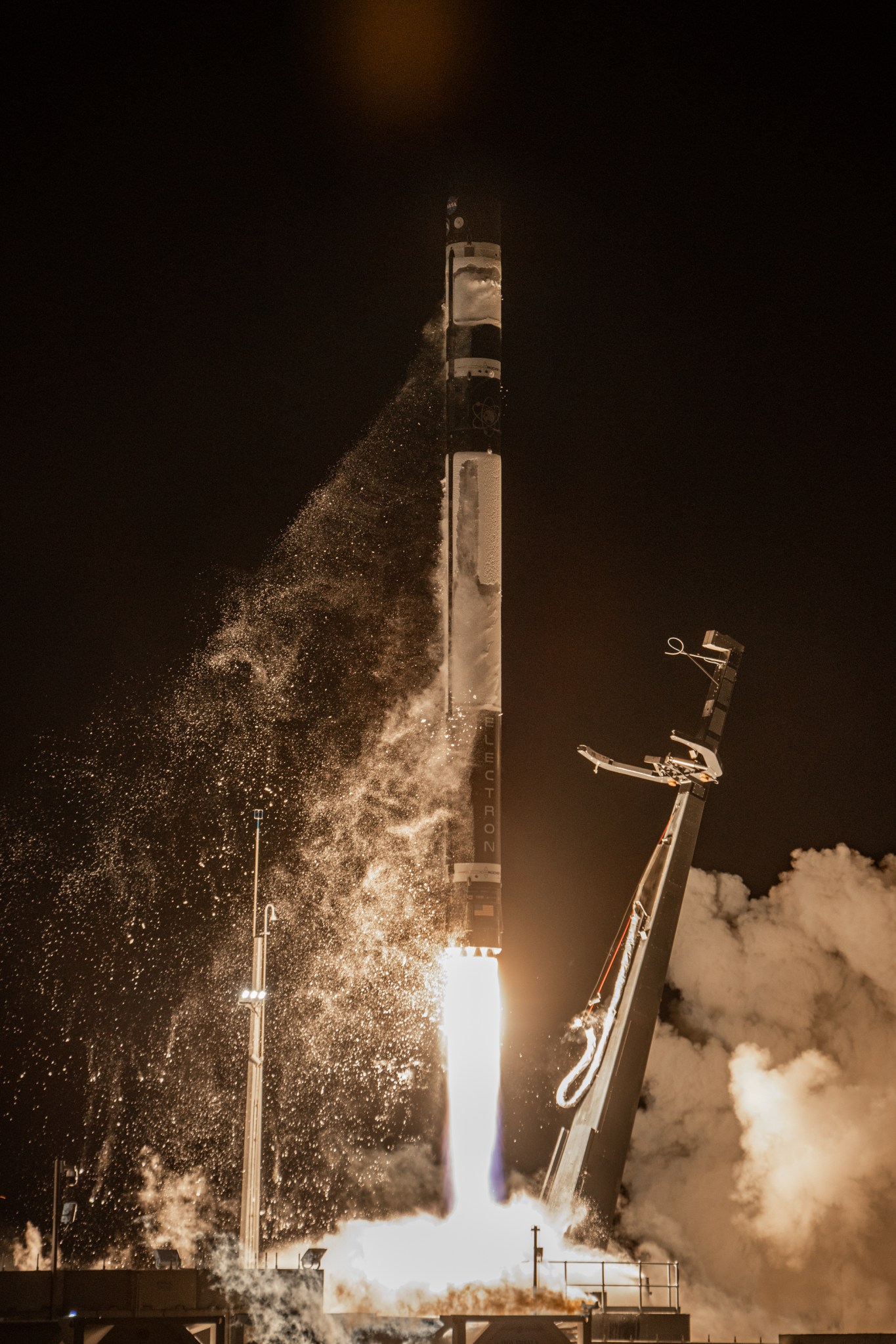 An image of CAPSTONE, launching aboard Rocket Lab’s Electron rocket from the Rocket Lab Launch Complex 1 on the Mahia Peninsula of New Zealand Tuesday, June 28, 2022.