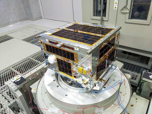 image of a satellite in a laboratory