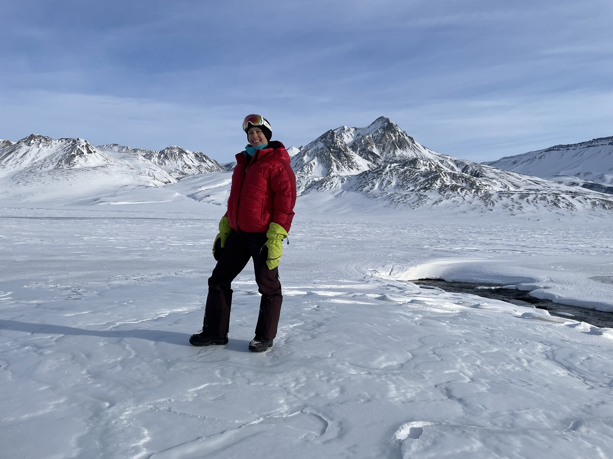 Nina Lanza, a planetary scientist at Los Alamos National Laboratory, on Axel Heiberg Island, Nunavut (Canadian Arctic) in May 2022