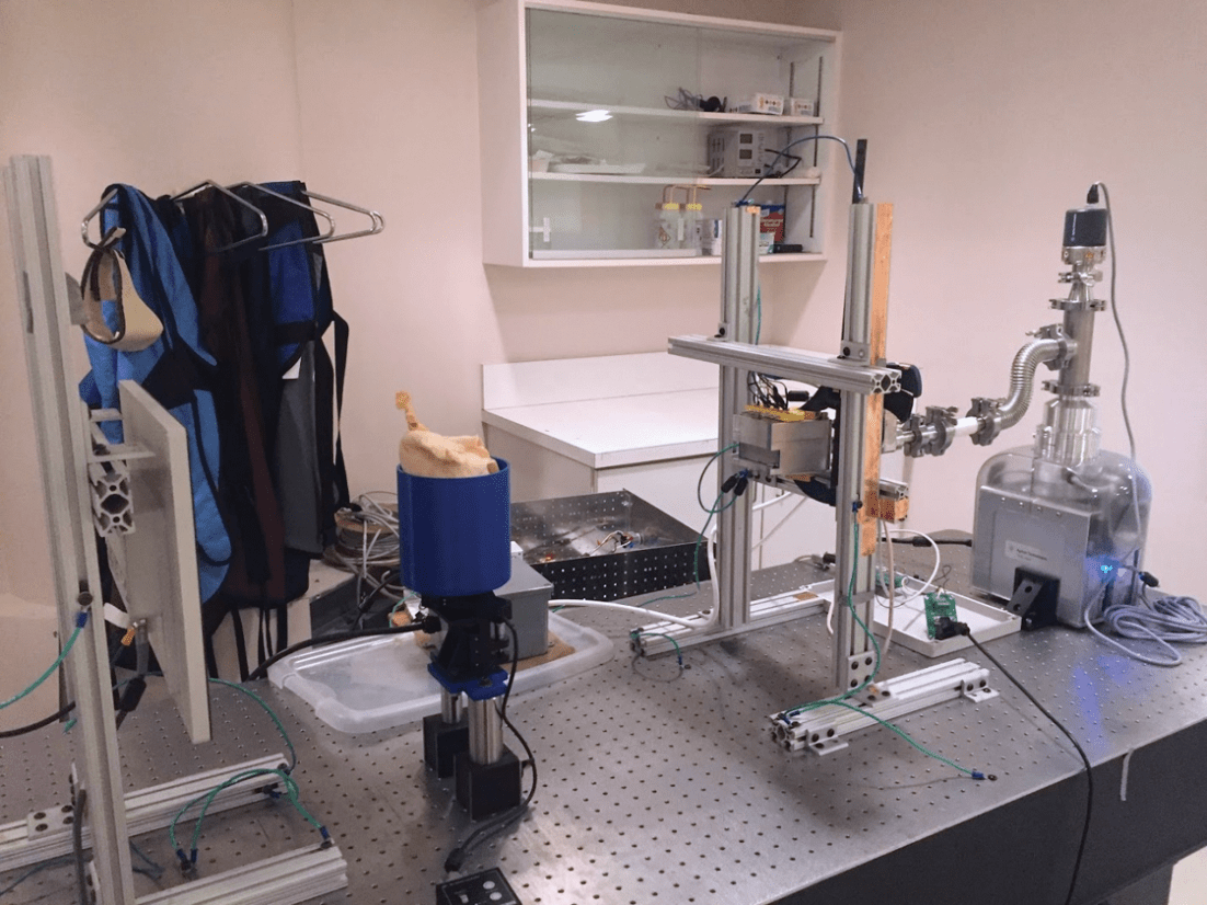 image of an experimental setup in a laboratory 