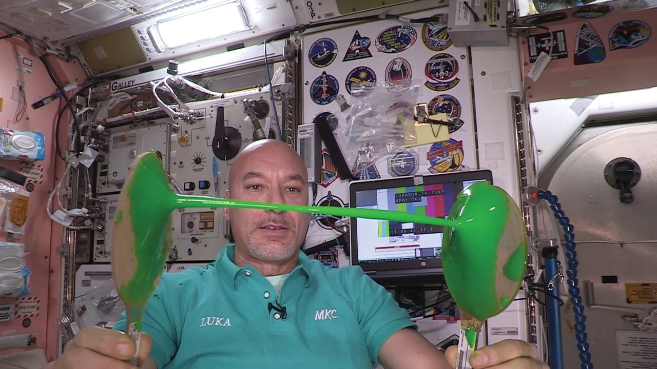 image of an astronaut working on a slime-demonstration