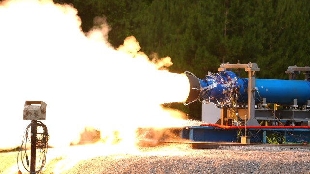 NASA engineers successfully completed a subscale solid rocket motor test June 1, 2022, at NASA’s Marshall Space Flight Center.