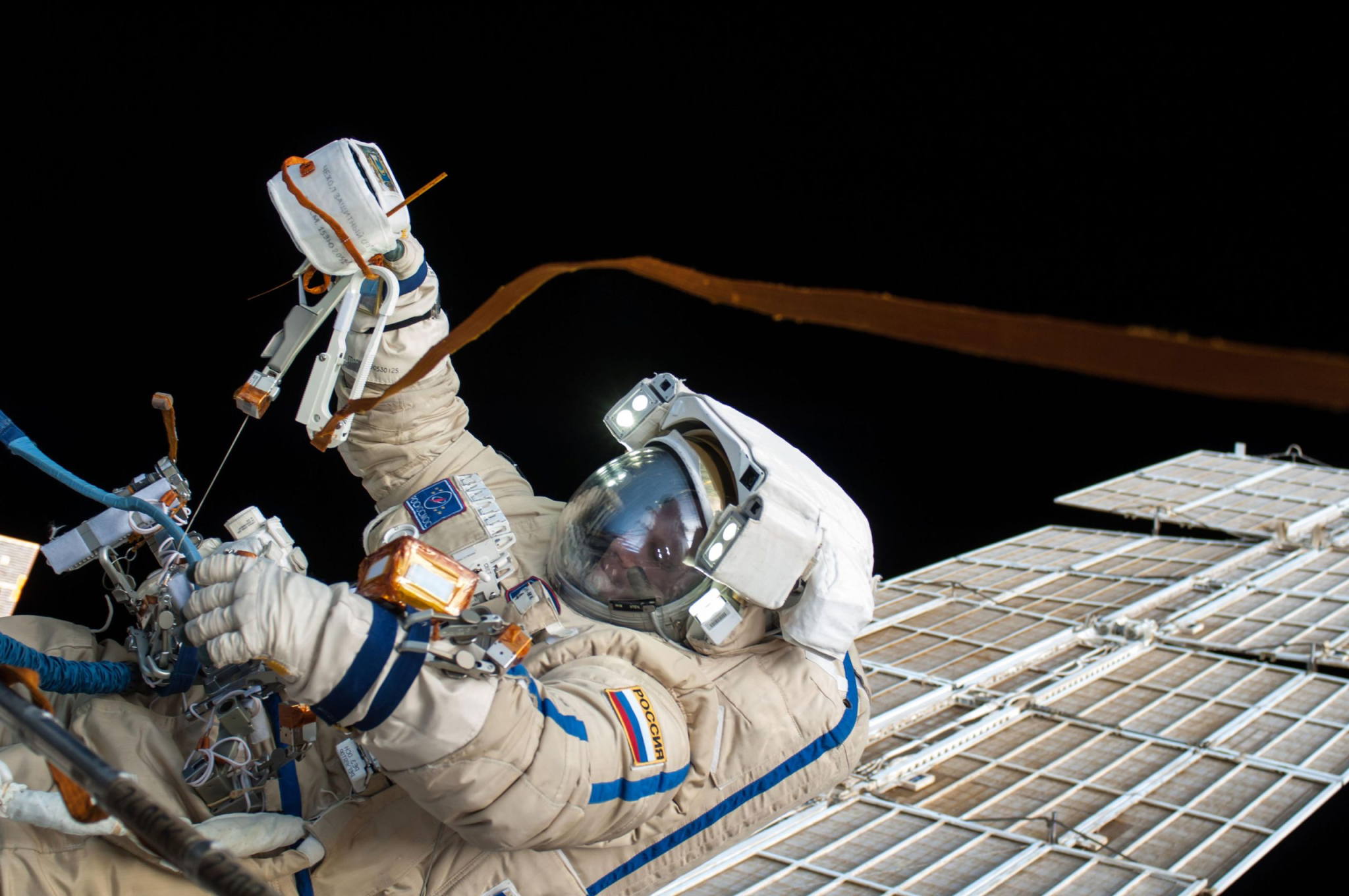 image of a cosmonaut during a spacewalk