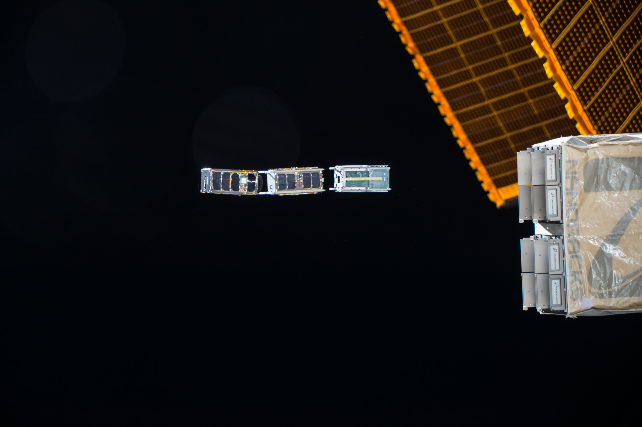 image of cubesats after a deployment