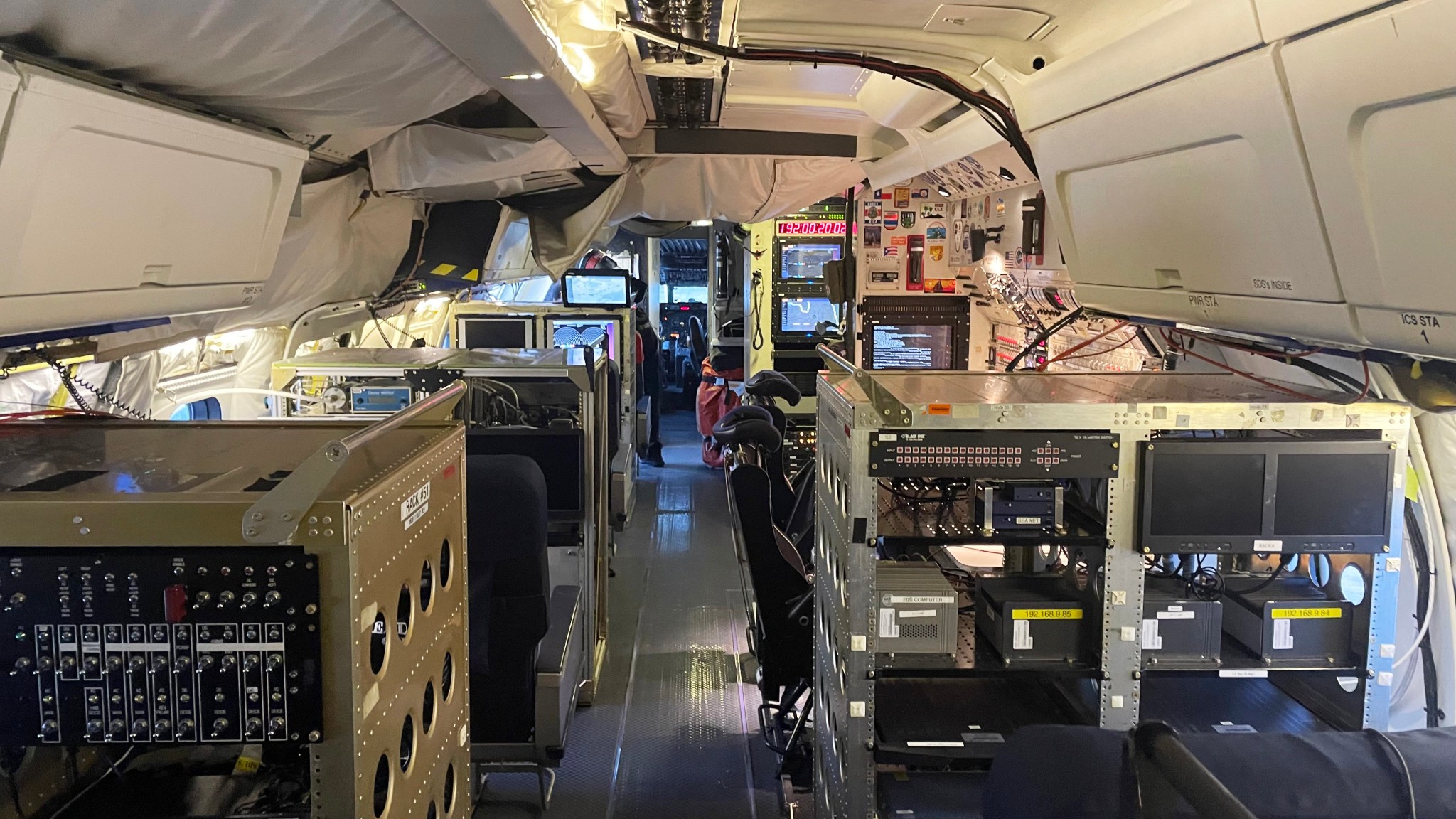 A look inside NASA’s DC-8 aircraft.