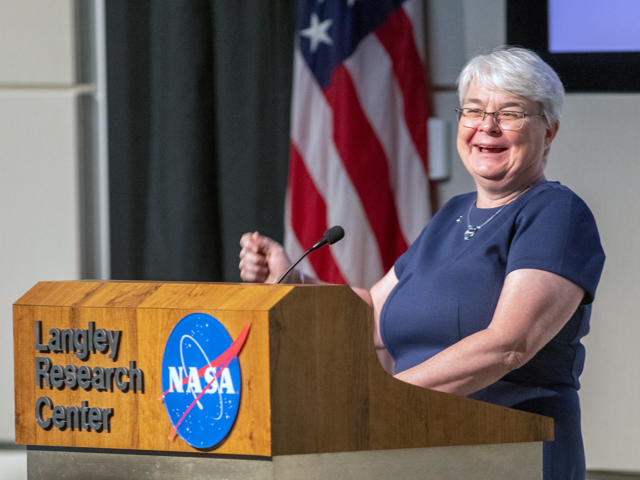 Ceremony keynote speaker Deborah Douglas, the director of collections and curator of science and technology at the MIT Museum and a former visiting historian at Langley, praised the honorees for their individual and team-building efforts.