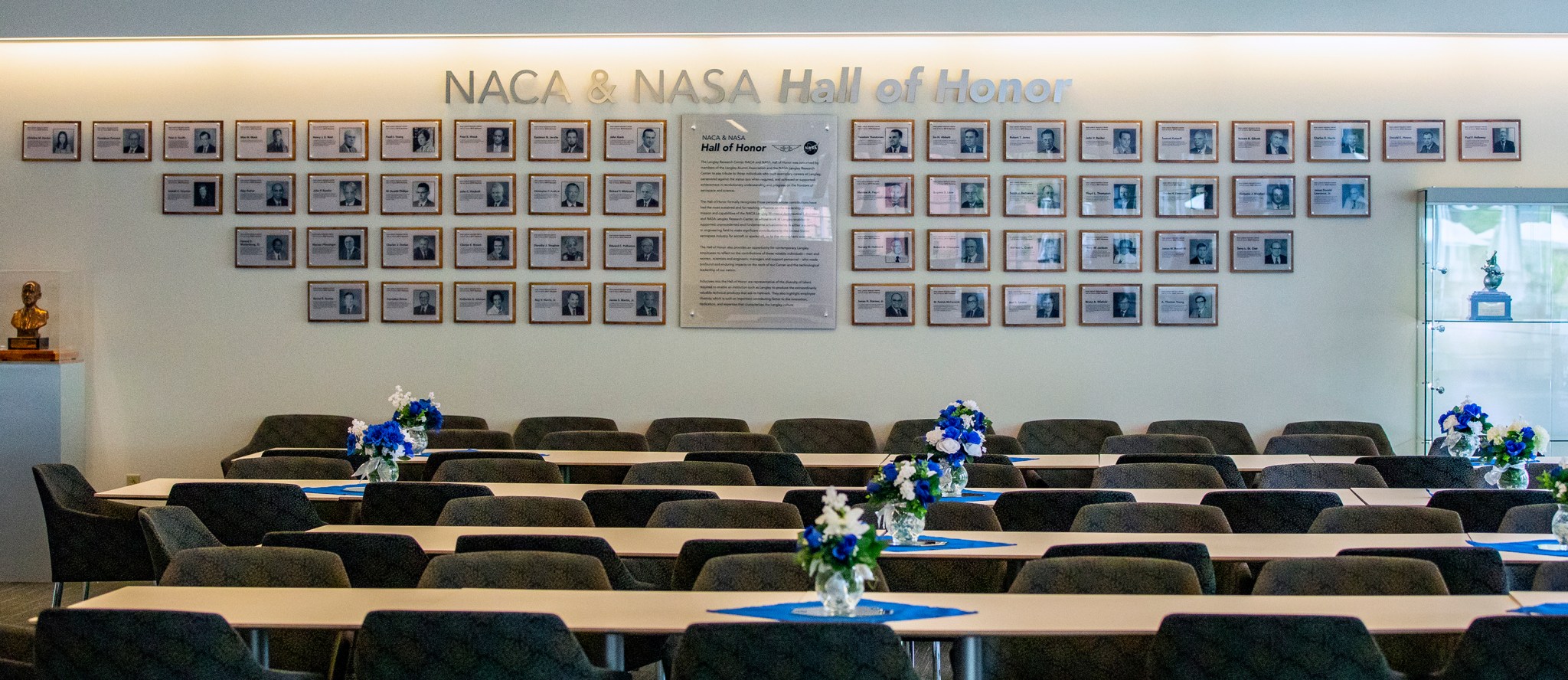 The Hall of Honor was conceived by members of the Langley Alumni Association and NASA Langley as a way to pay tribute to individuals who built exemplary careers at Langley.