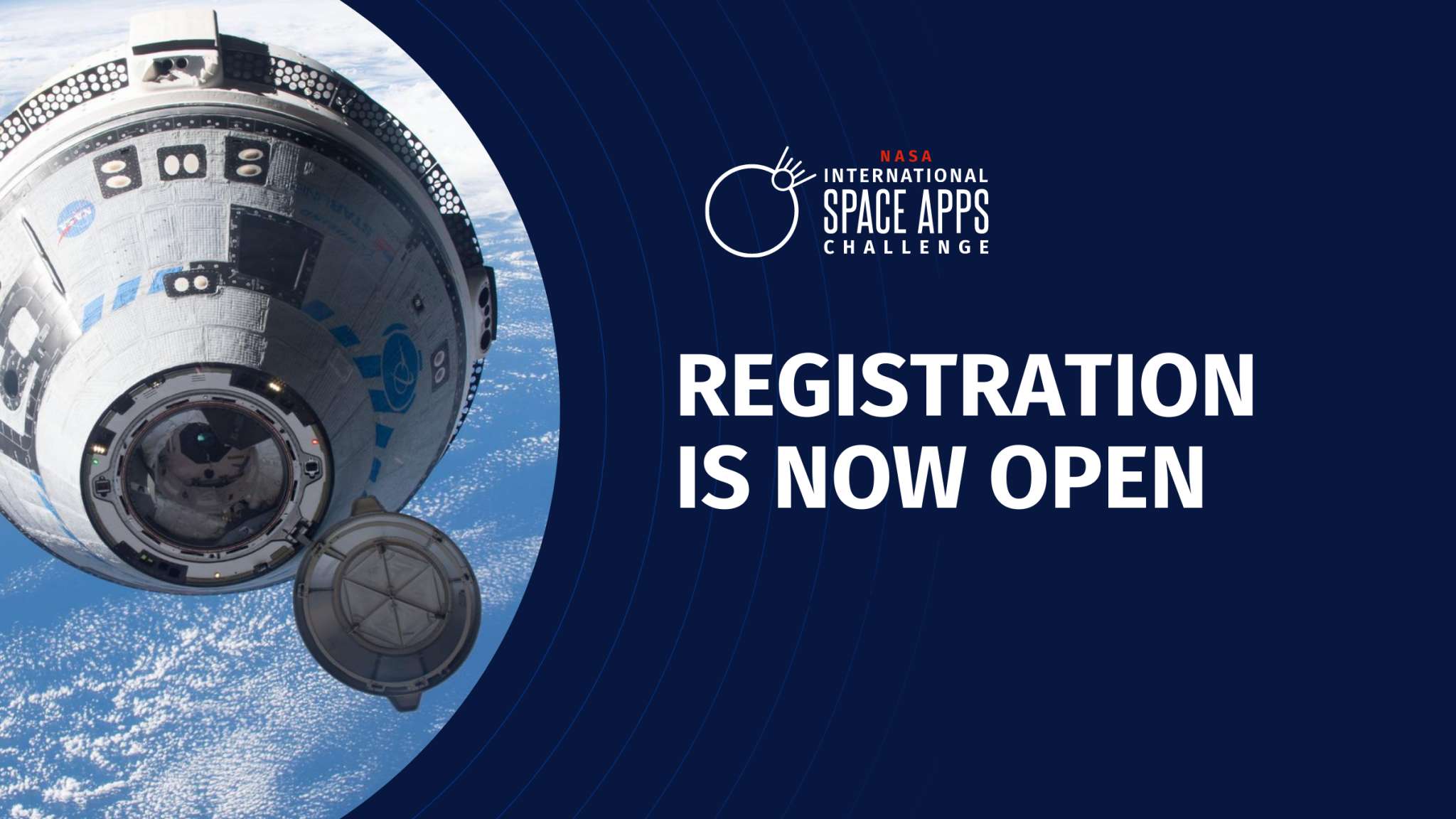Participant registration for in-person and virtual events is now open for NASA's International Space Apps Challenge. Participants can register through Oct. 2, 2022.