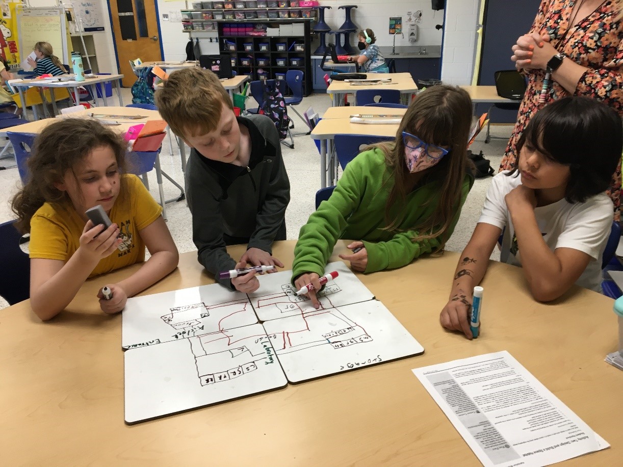 Students in Mary Warren's class at Salem Middle School in Virginia Beach, Virginia take part in the 14th Annual STEM Trifecta initiative.