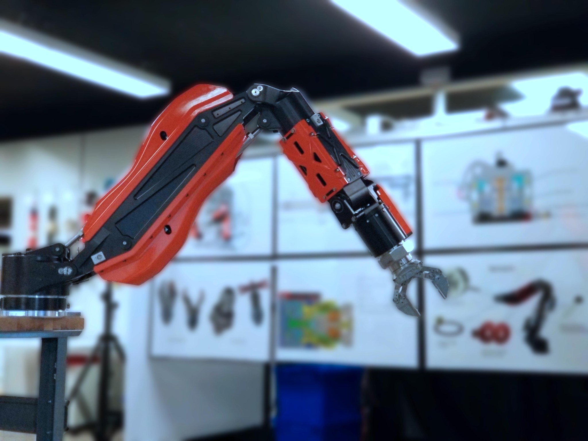 A robotic arm.