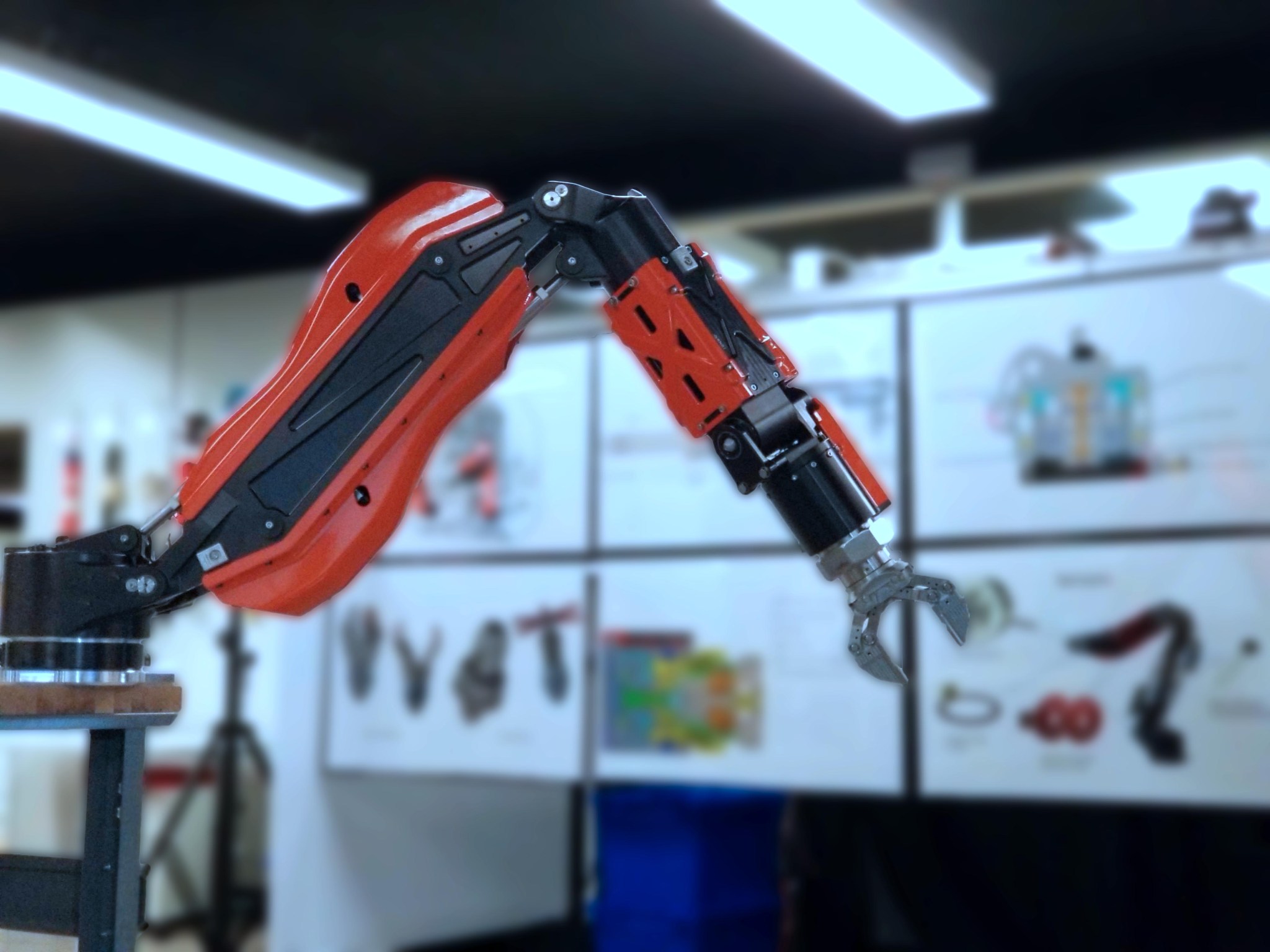 A robotic arm.