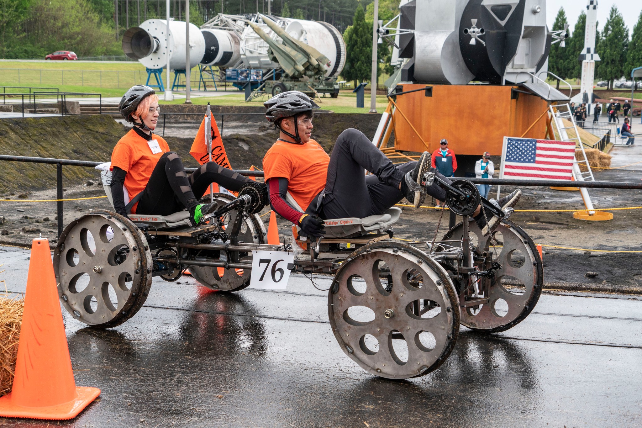 Students from Campbell University in Buies Creek, North Carolina, compete in the 2019 Human Exploration Rover Challenge at the U.S. Space u0026amp; Rocket Center in Huntsville, Alabama. 