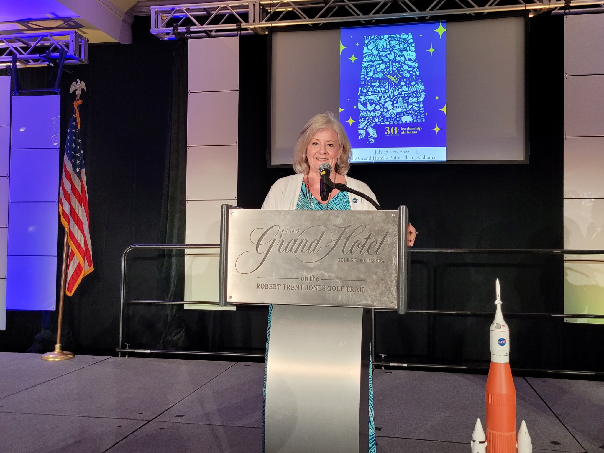 Jody Singer delivered a keynote address for the “30 Years… and Holding” Leadership Alabama Conference on July 28.