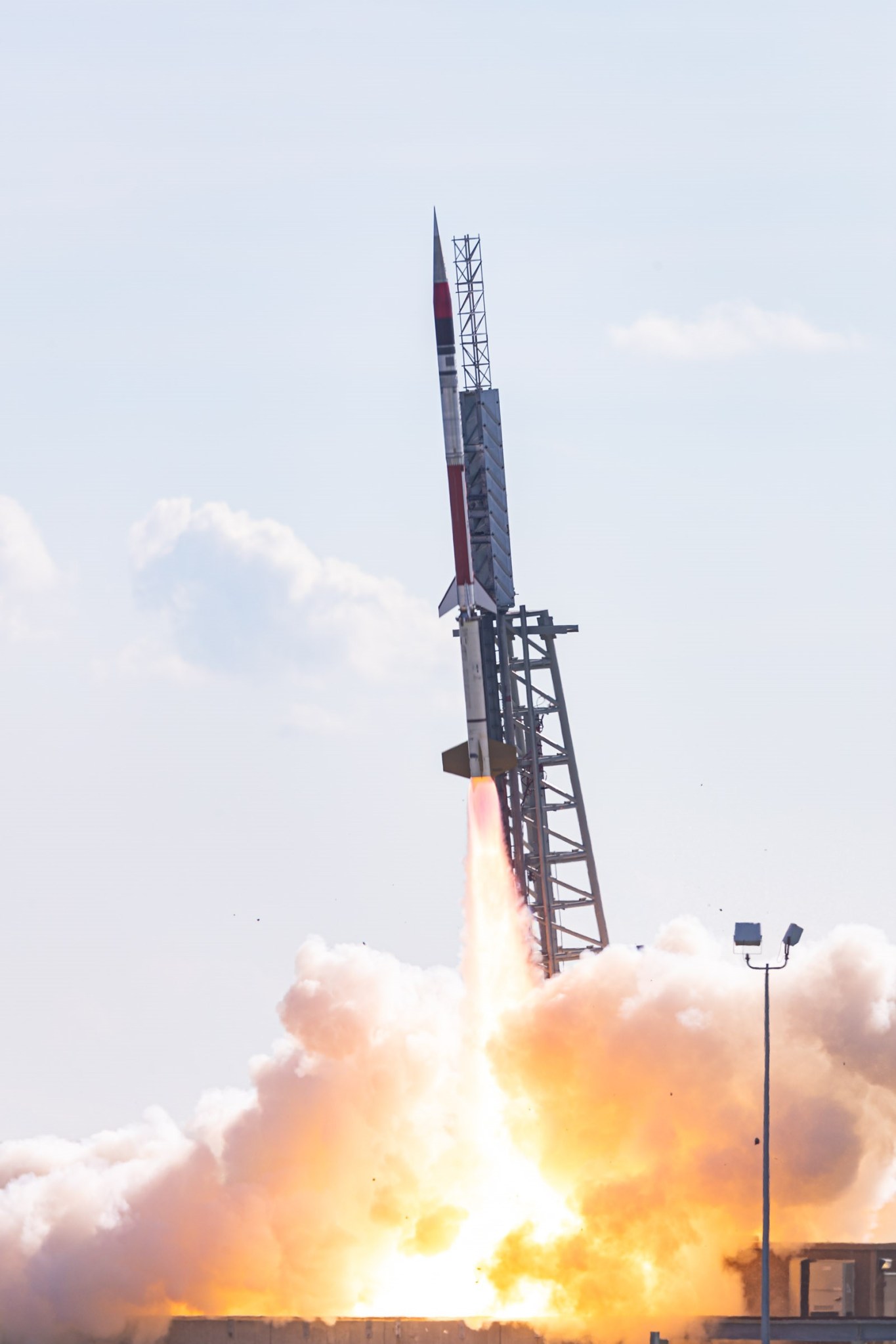 The 2021 RockSat-X mission leaves the launch pad in August 2021.