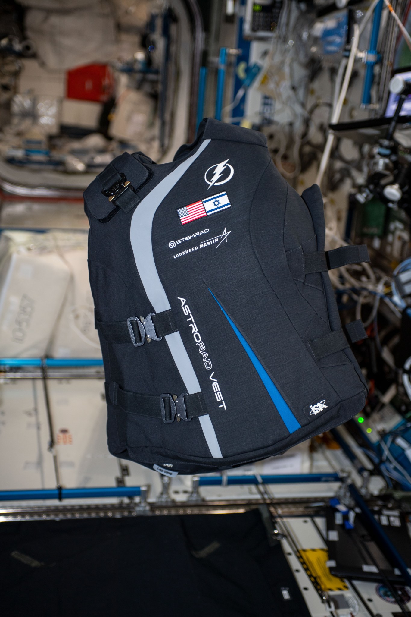 image of a vest being used for a human research experiment on the station