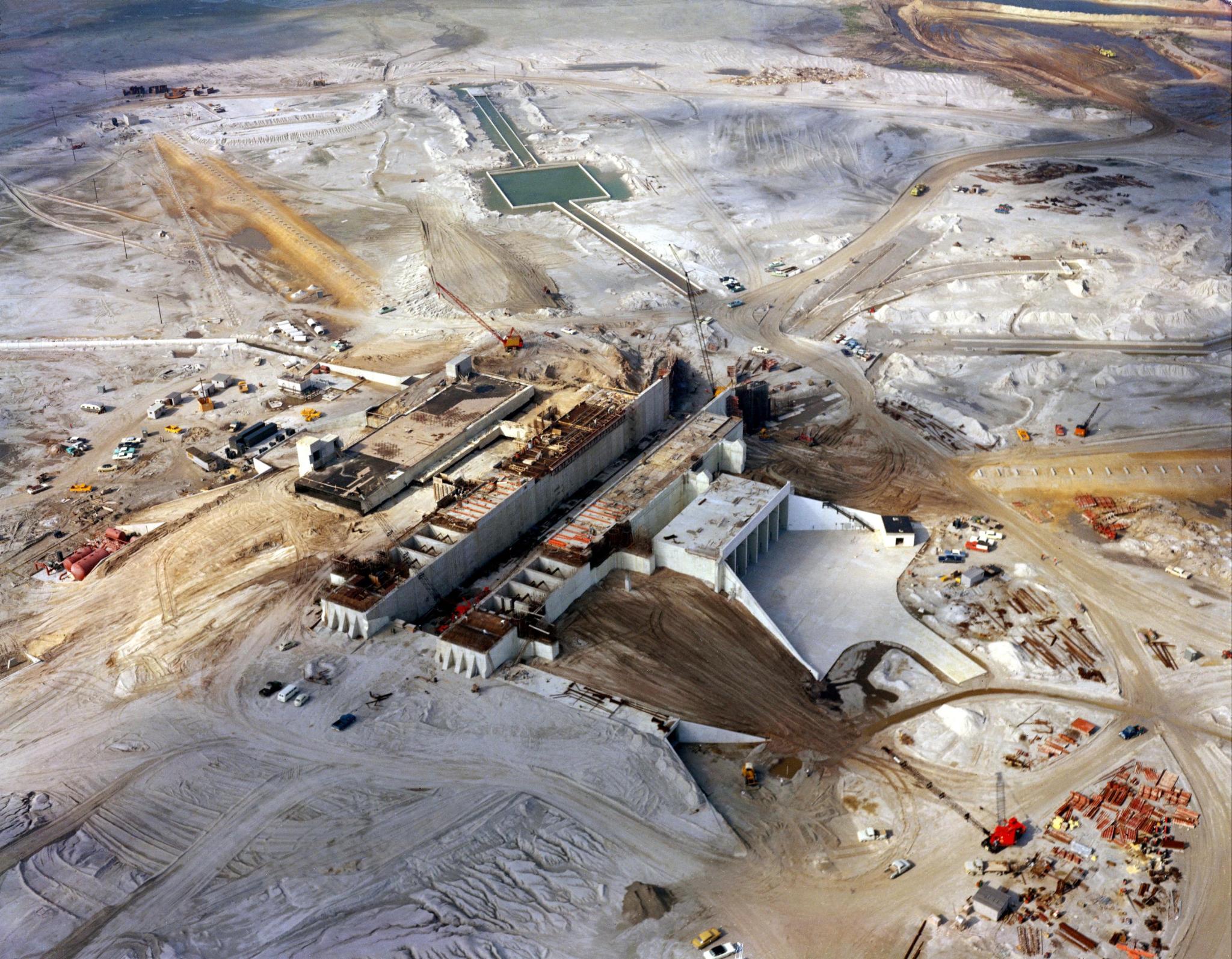 In this Dec. 7, 1964 aerial photo, Launch Pad 39A is seen under construction.