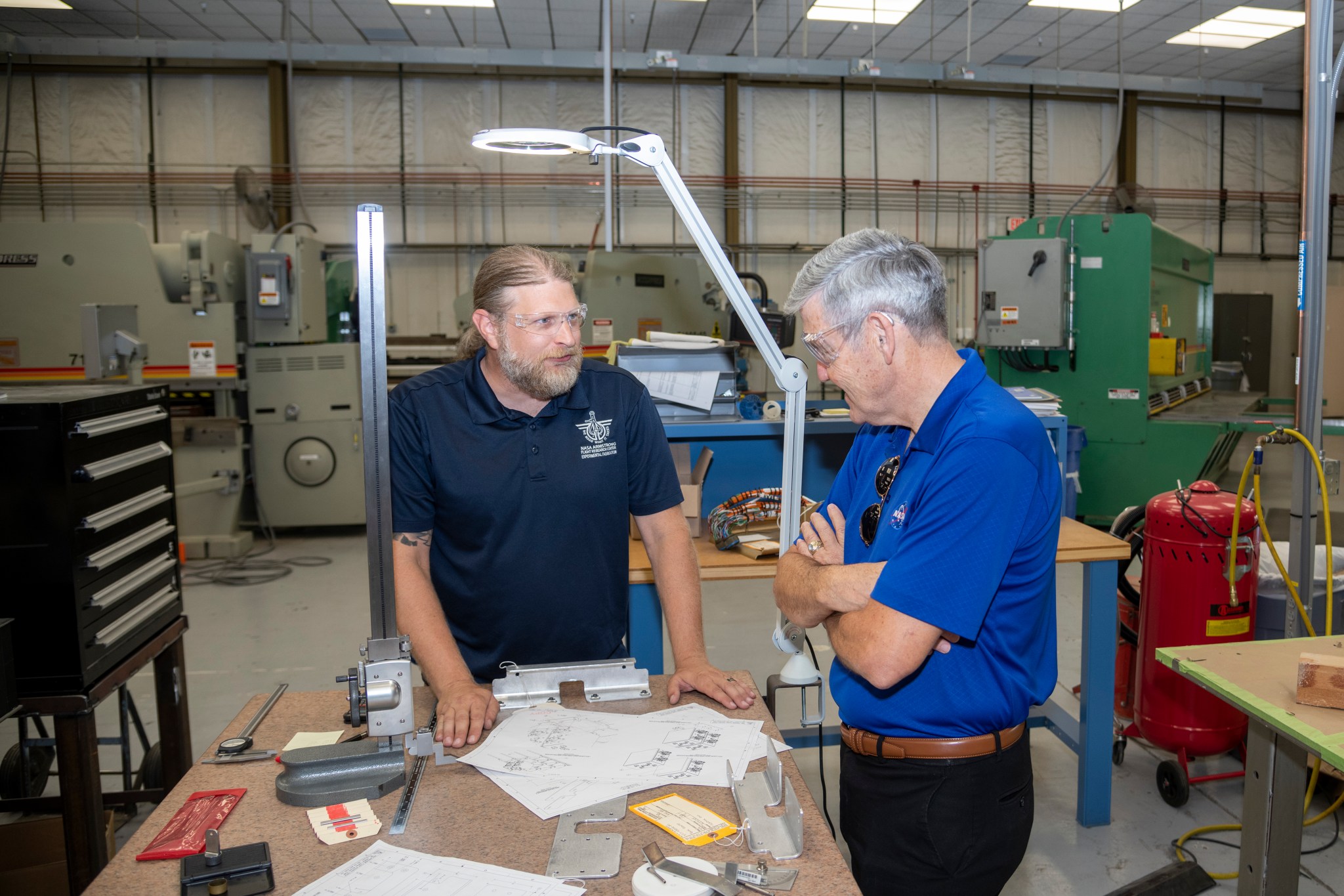 Jason Nelson, lead engineering technician at NASA’s Armstrong Flight Research Center Fabrication Branch