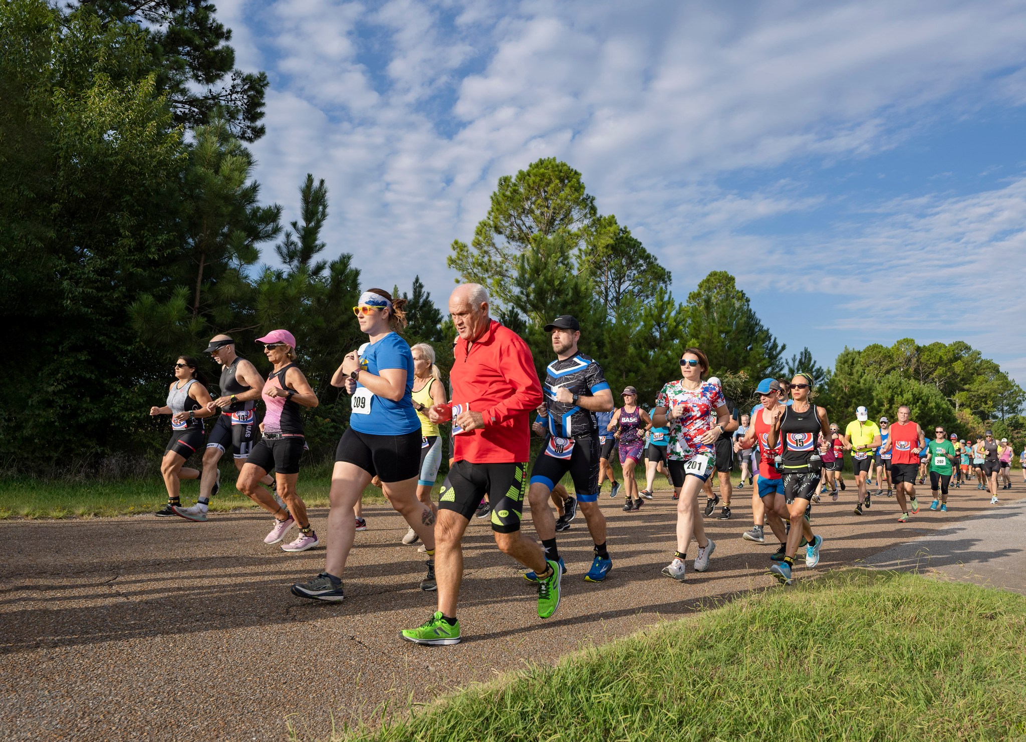 Participants make their way through the Racin’ the Station Duathlon course on Sept. 24 at NASA’s Marshall Space Flight Center and Redstone Arsenal. 