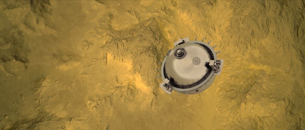 Conceptual image of DAVINCI descent sphere (probe)