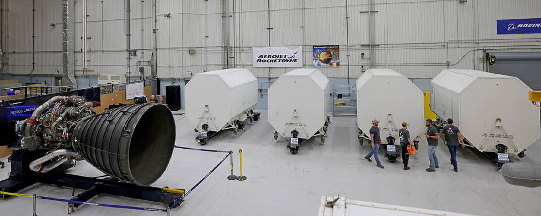 One of the four RS-25 engines that will help power Artemis II.