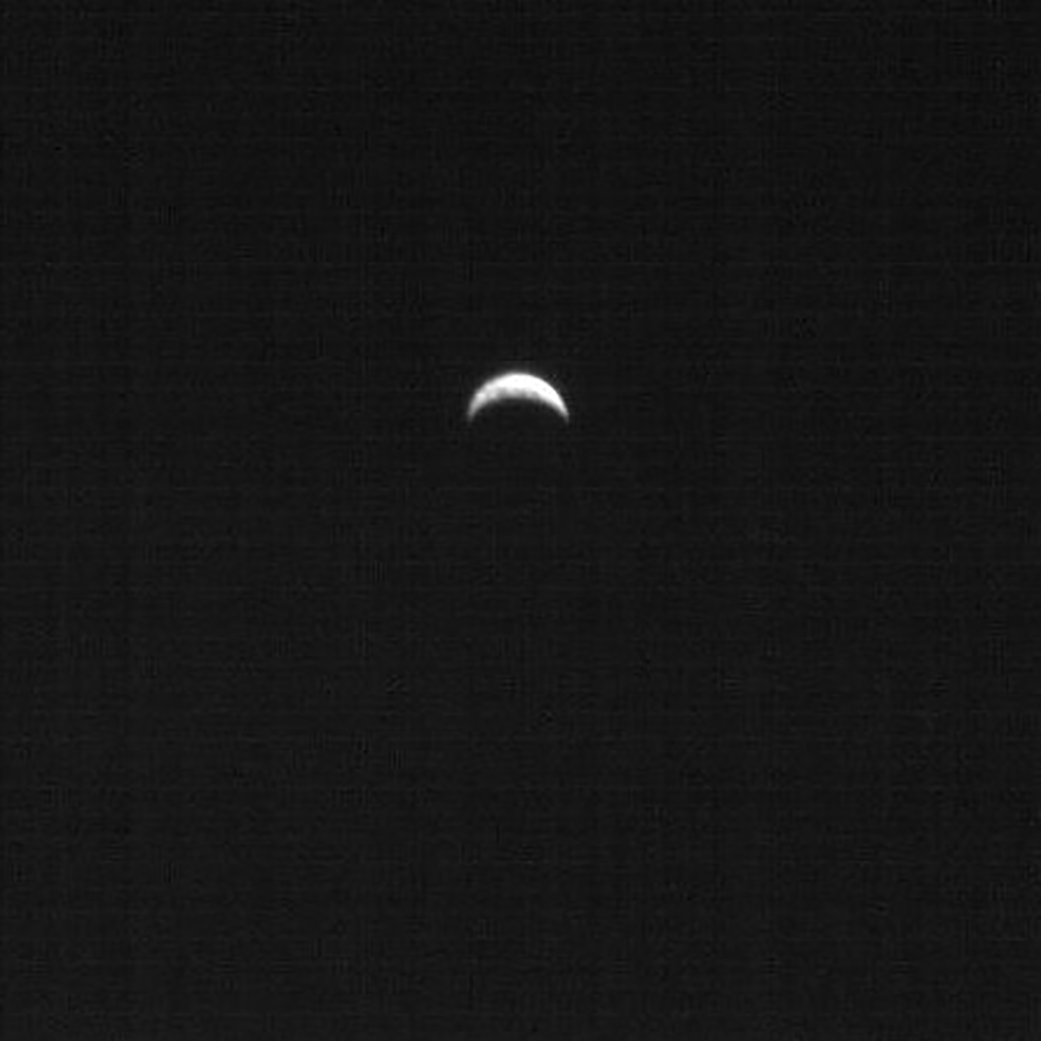 Image of the Earth acquired by LICIACube’s LEIA camera on Sept. 21, 2022.