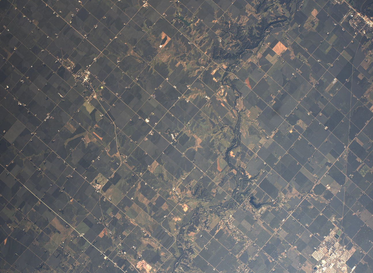 In-flight image data: The Orion Labs’ payload collected several thousand images, including many images of dams and waterways in Sioux Falls, South Dakota.