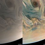 Two images of Jupiter