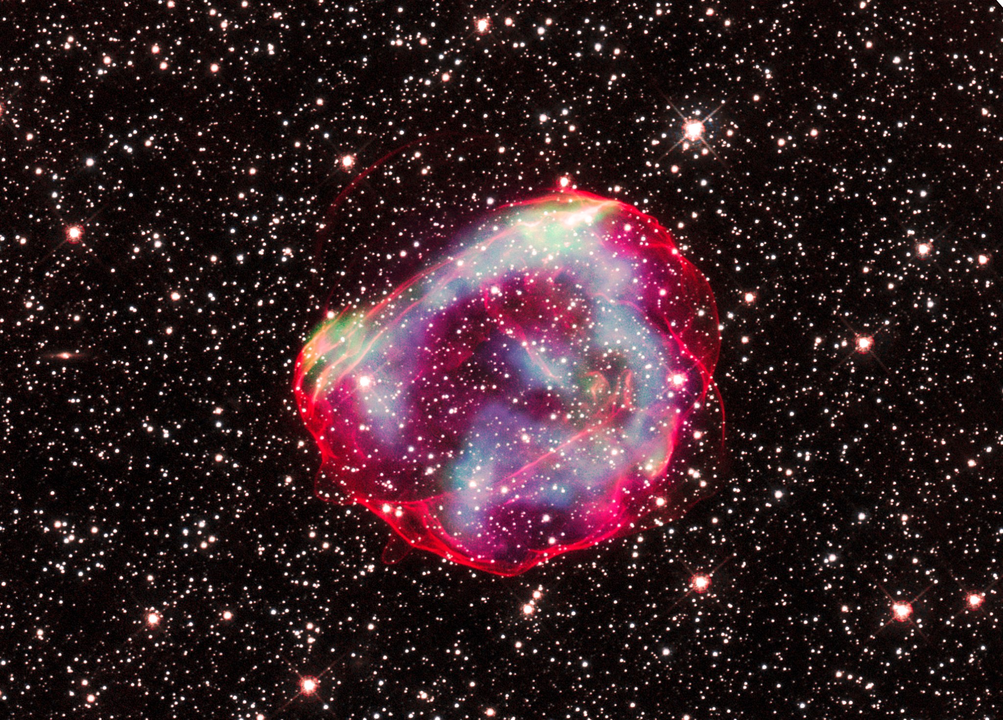 Composite X-ray & Optical Image of SNR 0519-69.0.