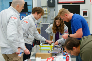 Space Technology Mission Directorate From left to right: Frank Soboczenski, Lead Machine Learning Scientist; Philippe Ludivig, Lead Payload Engineer; Sara Jennings, CEO and Principal Investigator; and Kolbron Schoenberger, Payload Science Intern.