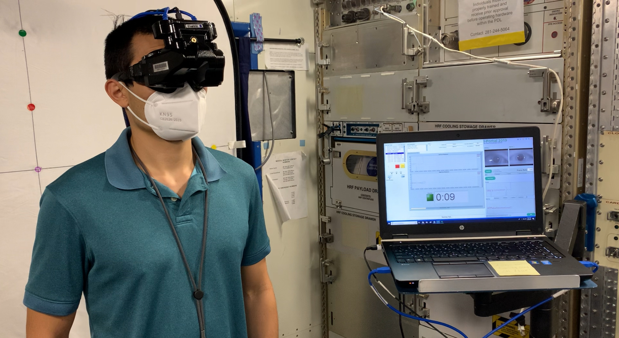 This image shows ground testing of the Falcon Goggles.