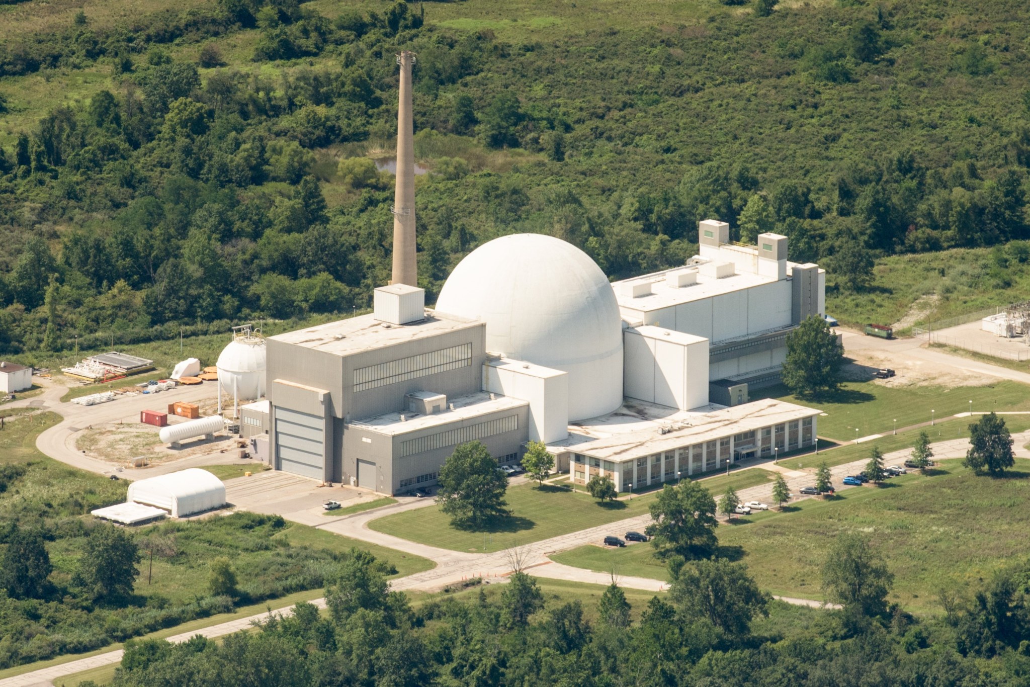 Aerial view of the Space Environments Complex at NASA's Armstrong Test Facility