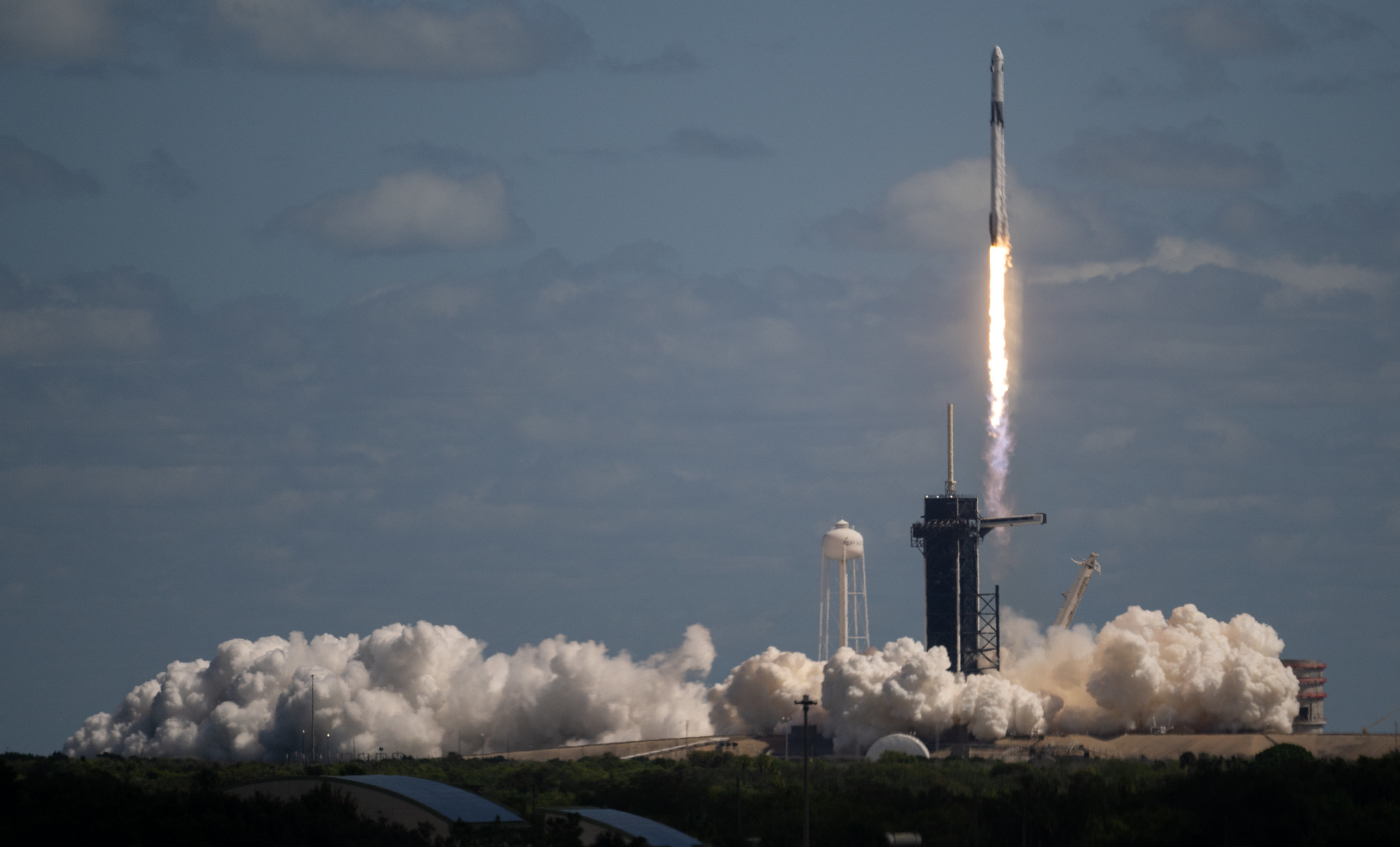 A SpaceX Falcon 9 rocket carrying the company's Dragon spacecraft is launched on NASA’s SpaceX Crew-5 mission to the International Space Station Wednesday, Oct. 5, 2022, at NASA’s Kennedy Space Center in Florida. 