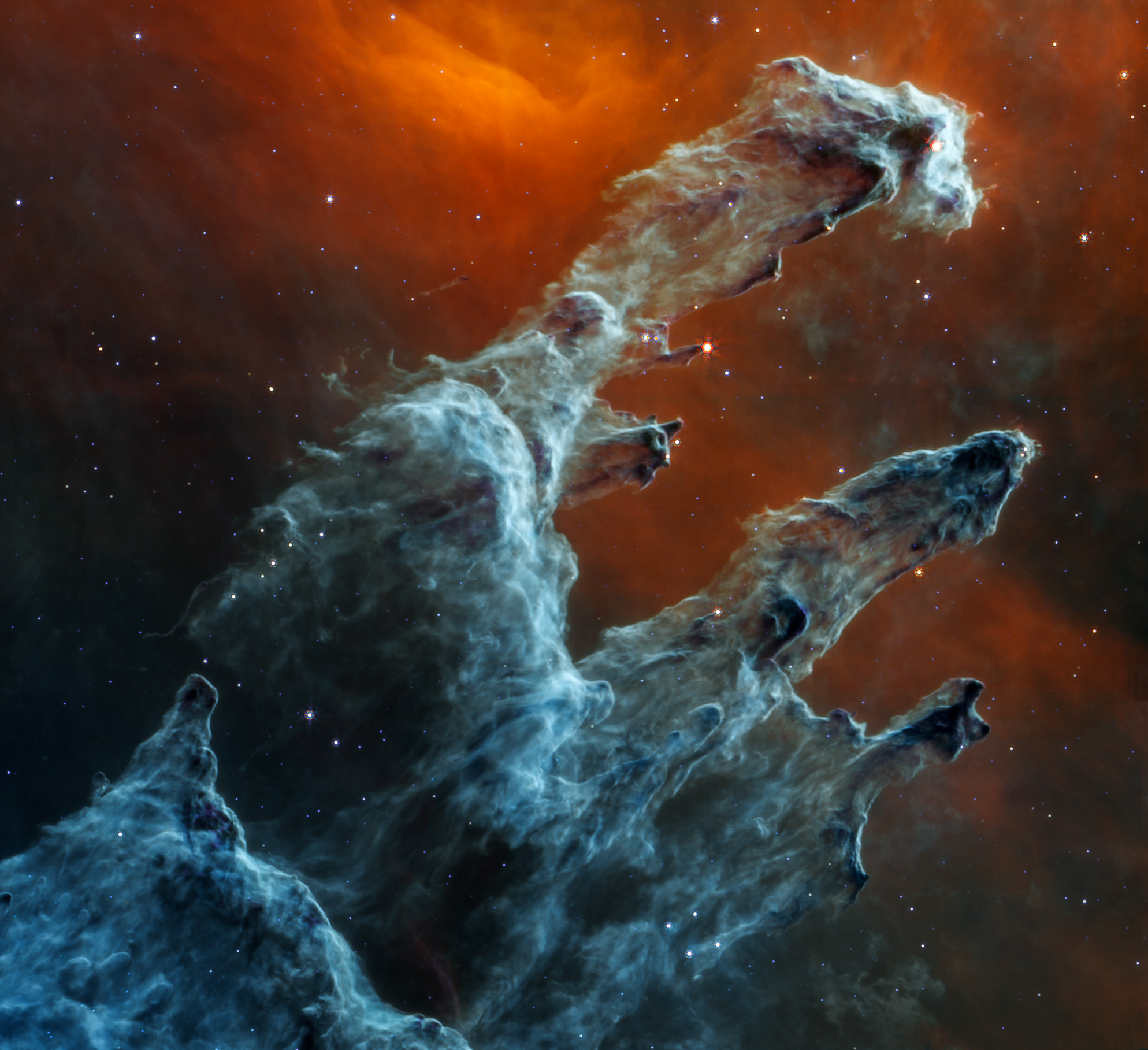 NASA's Webb Takes Star-Filled Portrait of Pillars of Creation - NASA