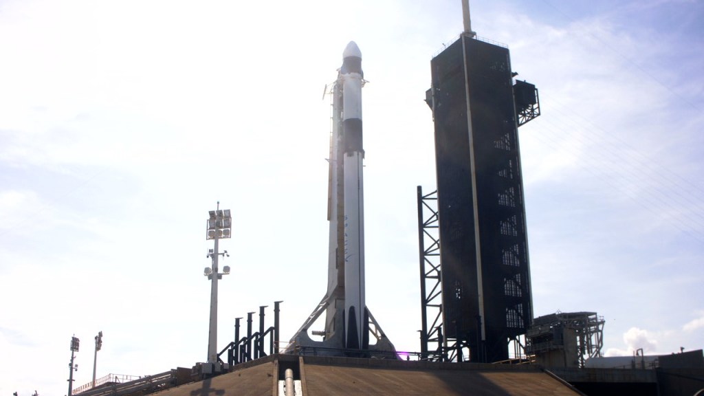 
			Falcon and Dragon Poised for Launch from NASA’s Kennedy Space Center - NASA			