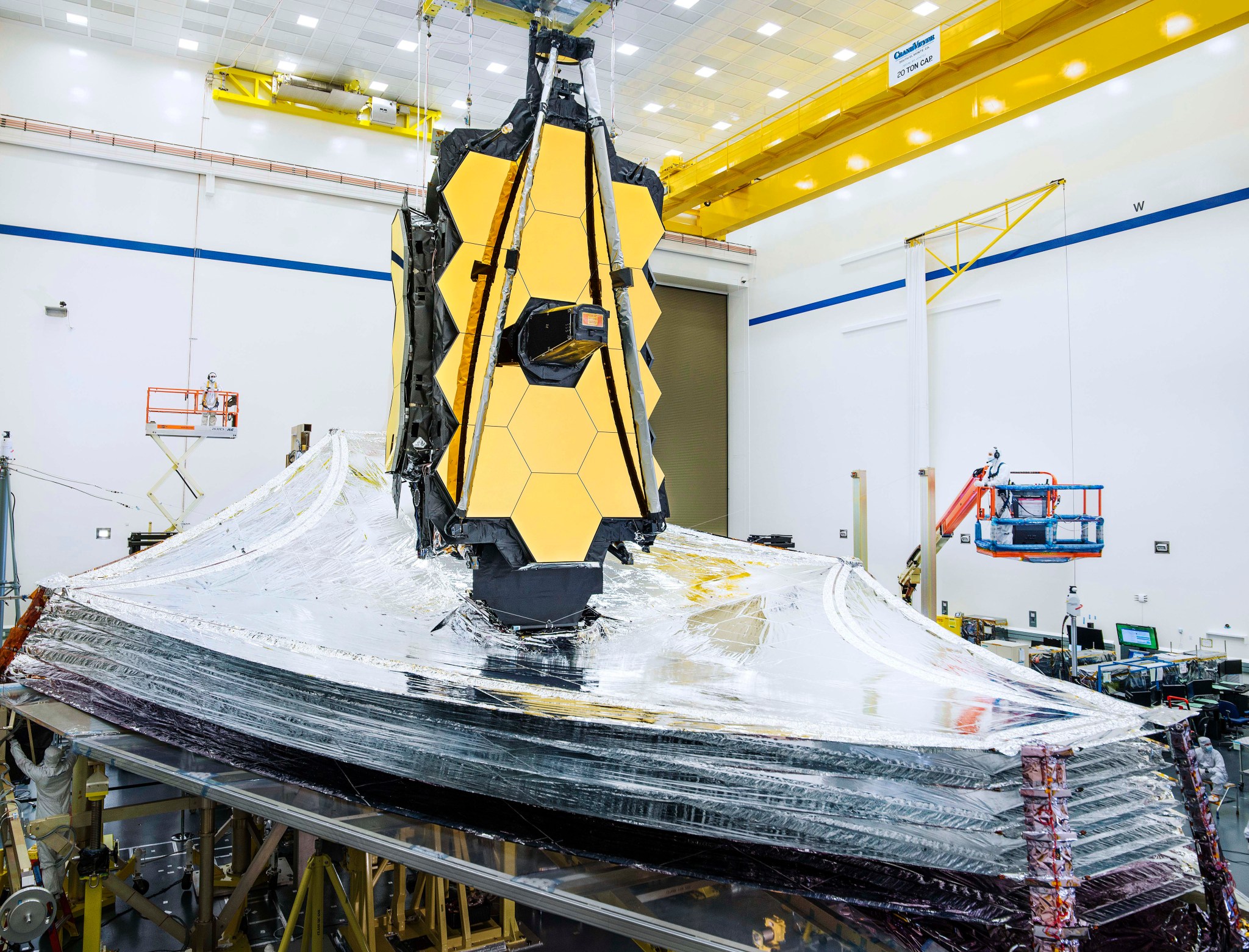 The James Webb Space Telescope being worked on at NASA