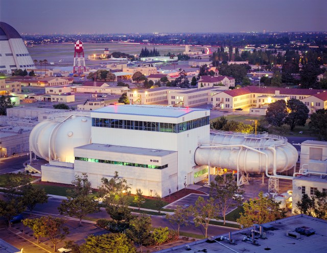 Ames 12 Foot Wind Tunnel at Night