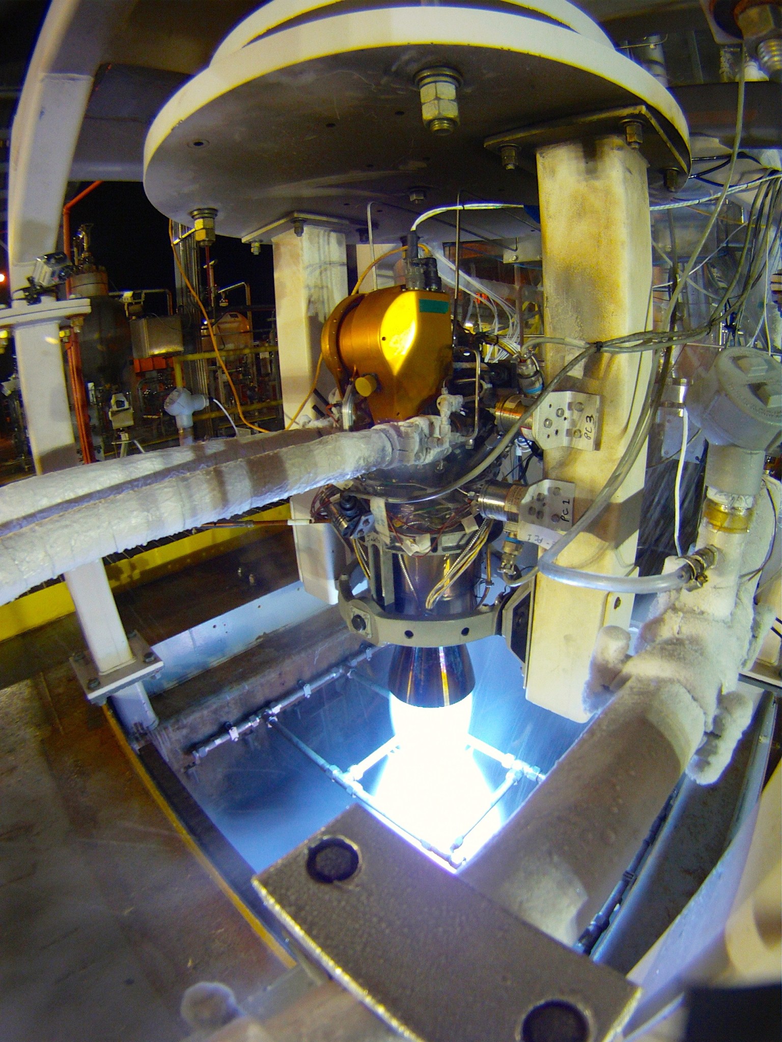 A test of a liquid oxygen, liquid methane engine for NASA’s Project Morpheus