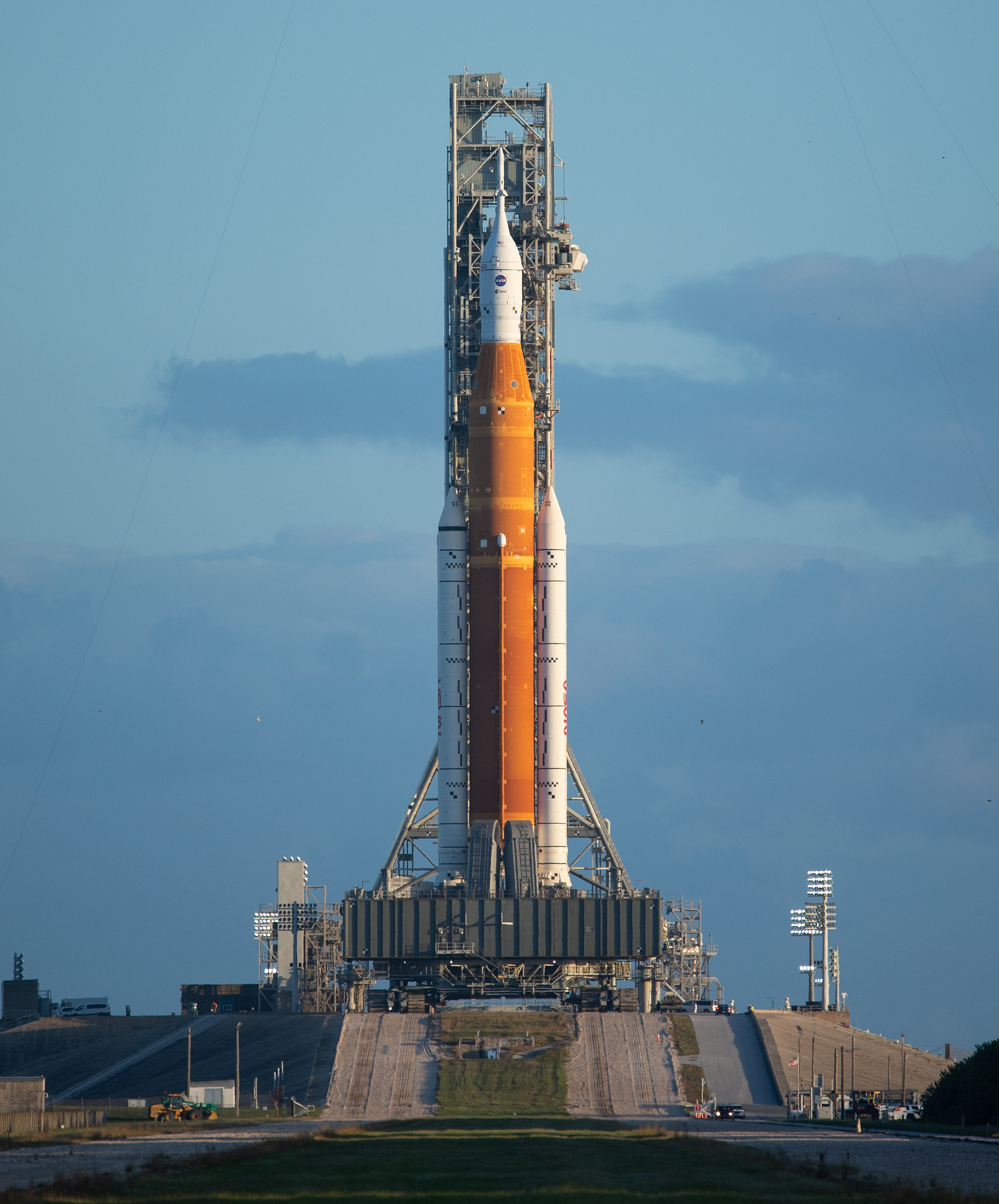 NASA’s Space Launch System rocket with the Orion spacecraft for Artemis I arrived to Launch Pad 39B at Kennedy Space Center in Florida Nov. 4. Launch of the uncrewed Artemis I flight test is targeted for Nov. 14. 