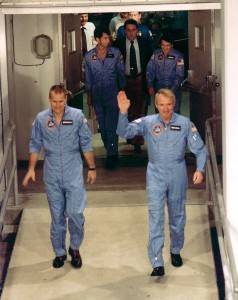 STS 5 Crew walkout