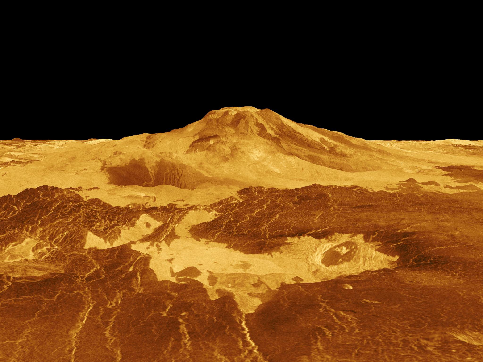 Maat Mons volcano on Venus