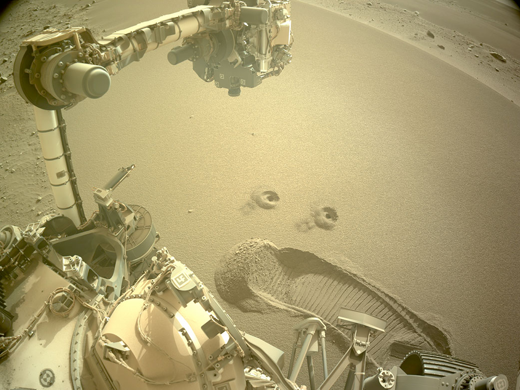 Two holes are left in the Martian surface