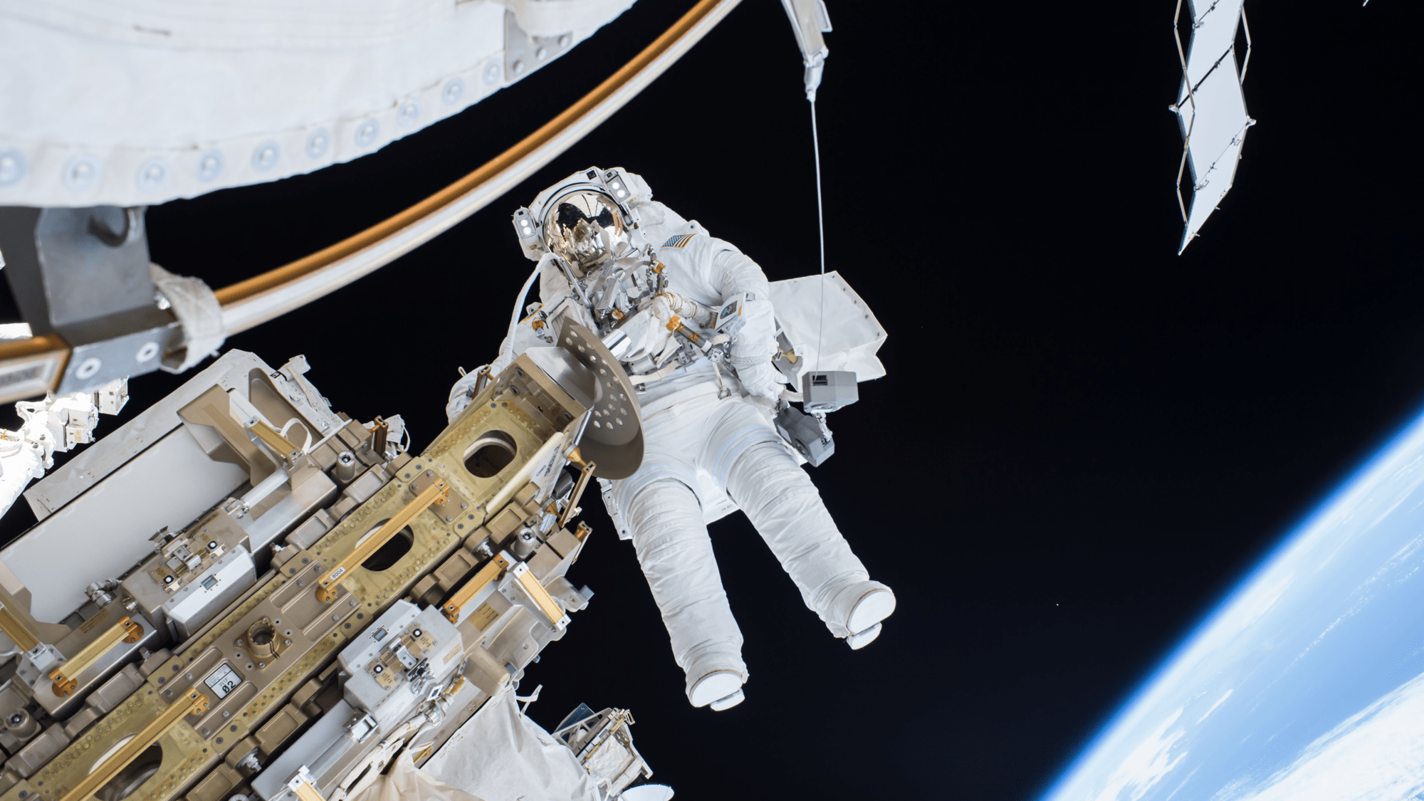 Astronaut doing space walk