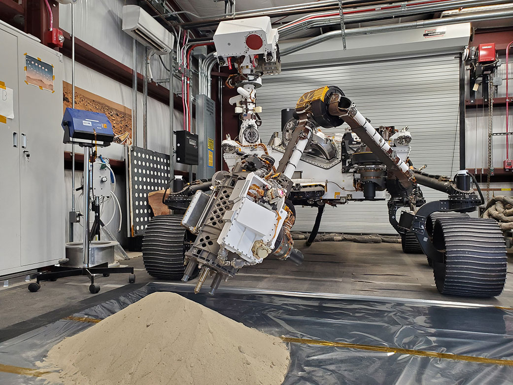 Optimism, a full-scale replica of NASA’s Perseverance Mars rover