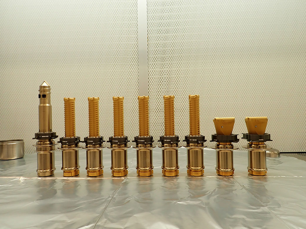The drill bits used by NASA’s Perseverance rover 