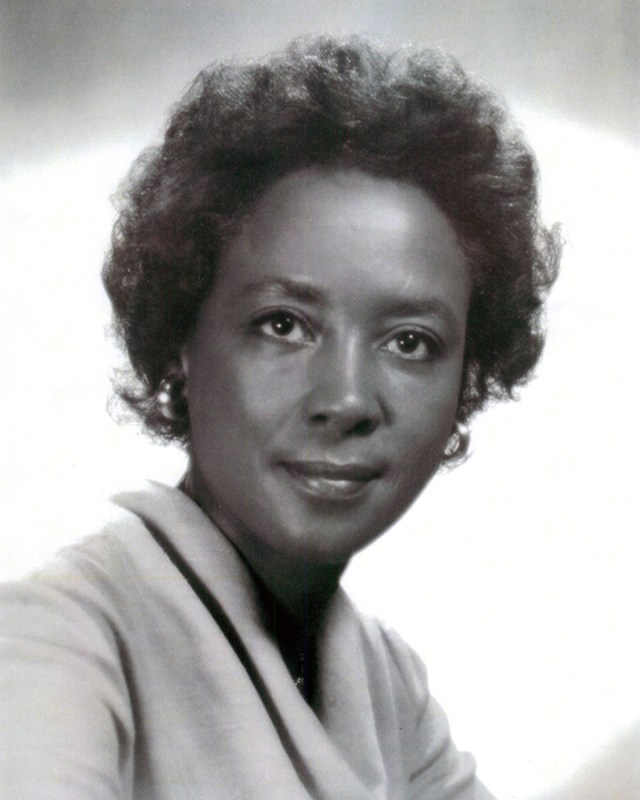 Black and white portrait of Annie Easley, Computer Scientist at NASA Lewis Research Center