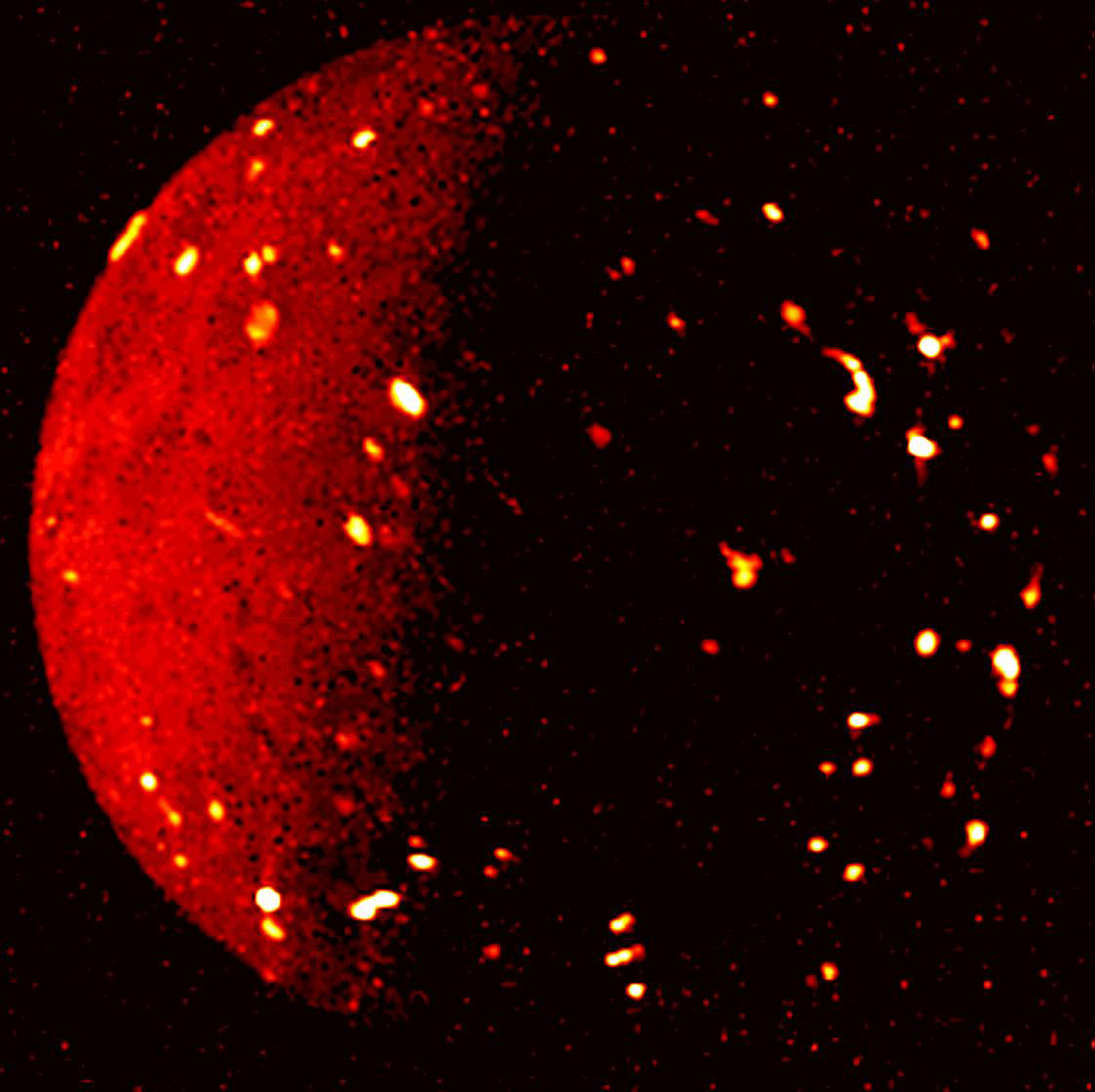 Volcano-laced surface of Jupiter’s moon Io