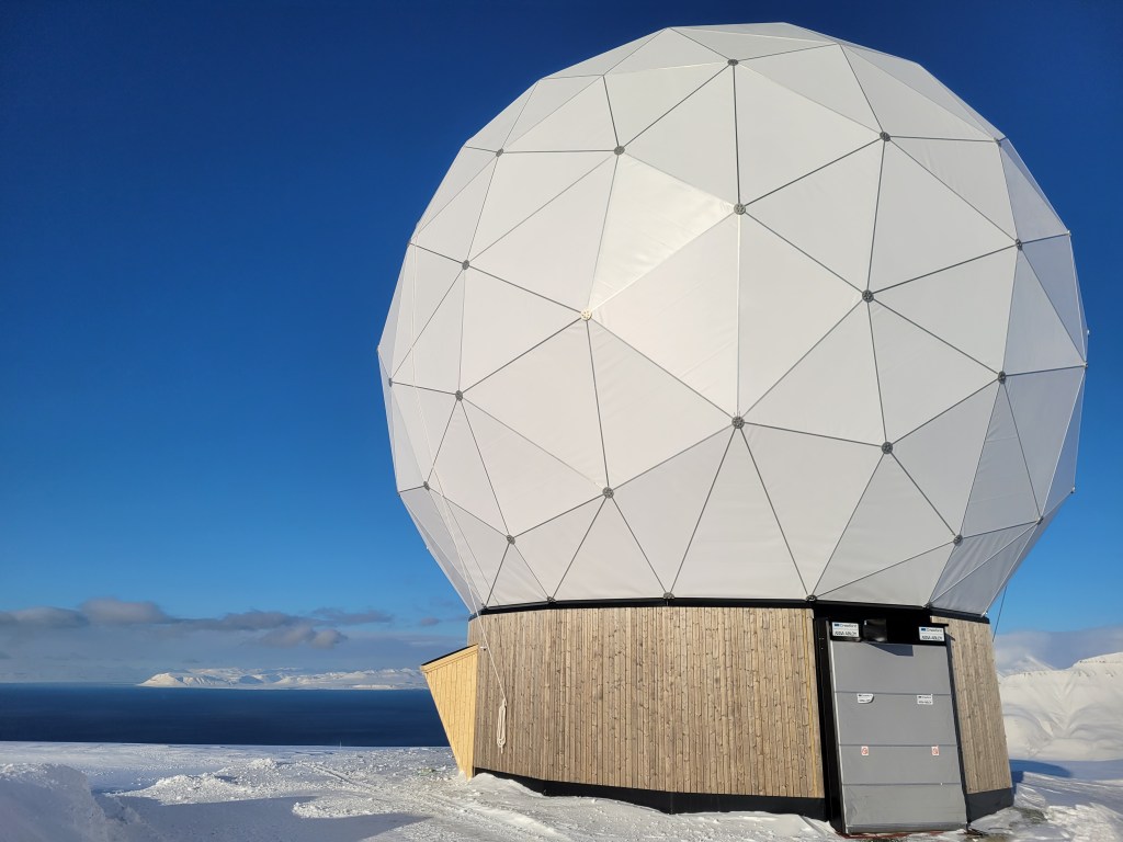 KSAT antenna in Svalbard, Norway.